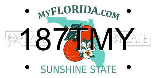 187TMY Florida License Plate