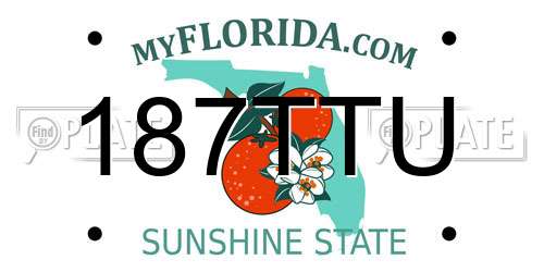 187TTU Florida License Plate