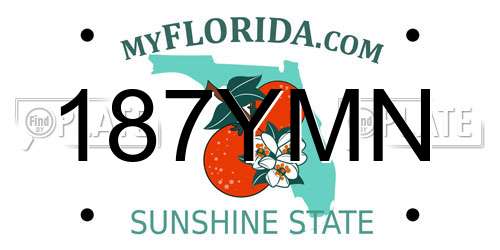 187YMN Florida License Plate