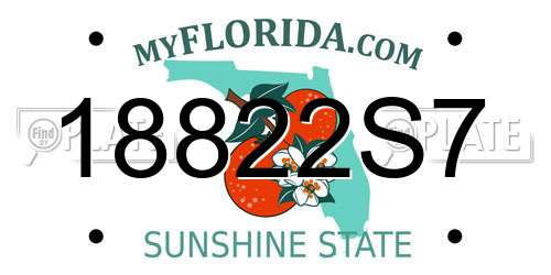 18822S7 Florida License Plate