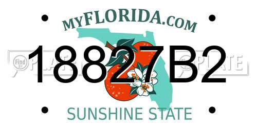 18827B2 Florida License Plate