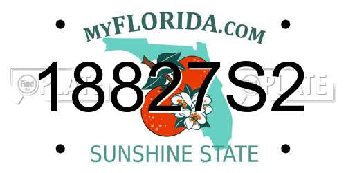 18827S2 Florida License Plate