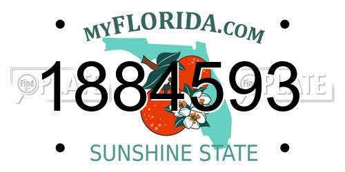 1884593 Florida License Plate