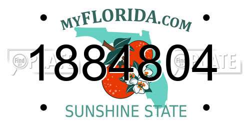 1884804 Florida License Plate