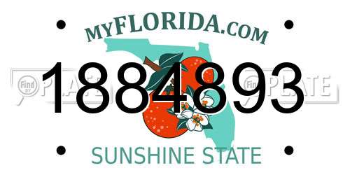 1884893 Florida License Plate