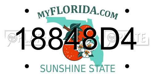 18848D4 Florida License Plate