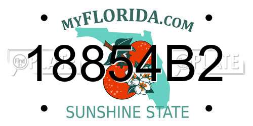 18854B2 Florida License Plate