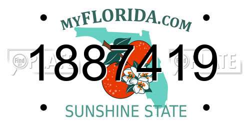 1887419 Florida License Plate
