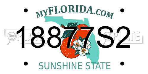 18877S2 Florida License Plate