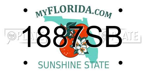 1887SB Florida License Plate