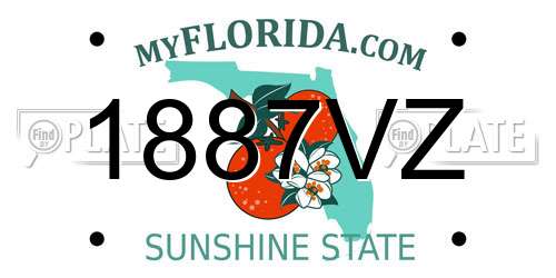 1887VZ Florida License Plate