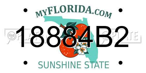 18884B2 Florida License Plate