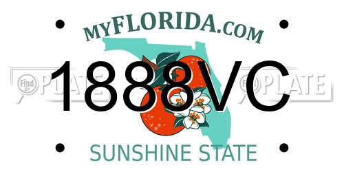 1888VC Florida License Plate