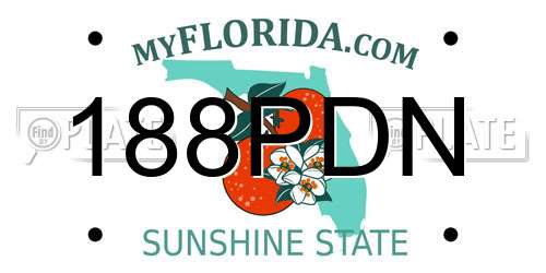 188PDN Florida License Plate