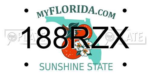 188RZX Florida License Plate