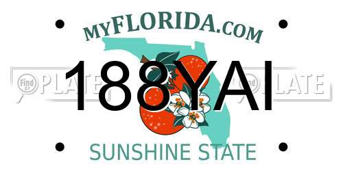 188YAI Florida License Plate