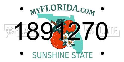 1891270 Florida License Plate