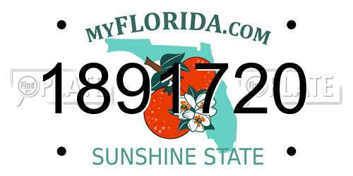 1891720 Florida License Plate