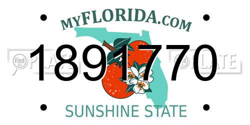 1891770 Florida License Plate