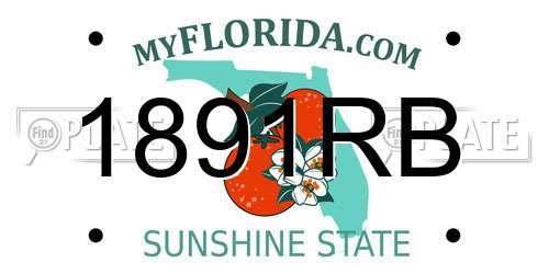 1891RB Florida License Plate