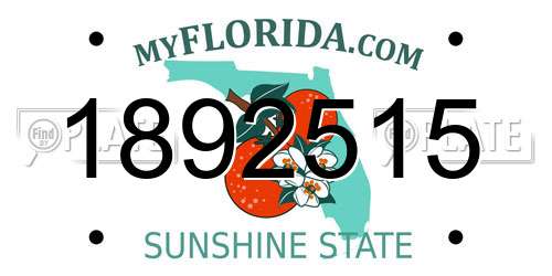 1892515 Florida License Plate
