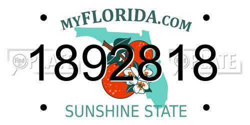 1892818 Florida License Plate