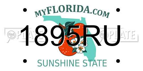 1895RU Florida License Plate