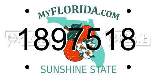 1897518 Florida License Plate