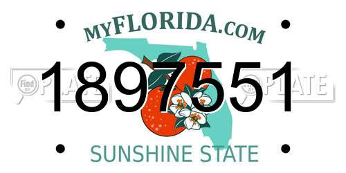 1897551 Florida License Plate
