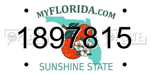 1897815 Florida License Plate