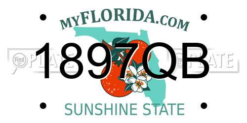 1897QB Florida License Plate
