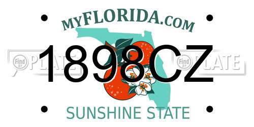 1898CZ Florida License Plate
