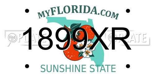 1899XR Florida License Plate