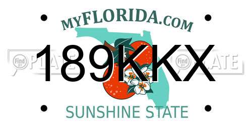 189KKX Florida License Plate