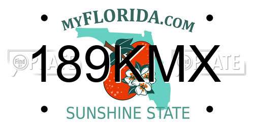 189KMX Florida License Plate