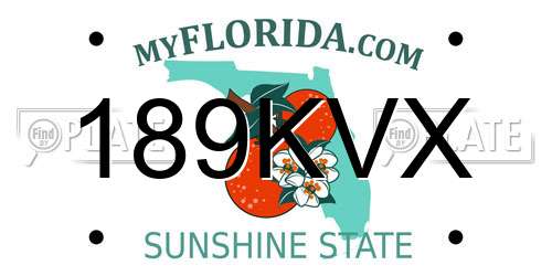 189KVX Florida License Plate