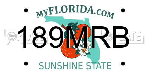 189MRB Florida License Plate
