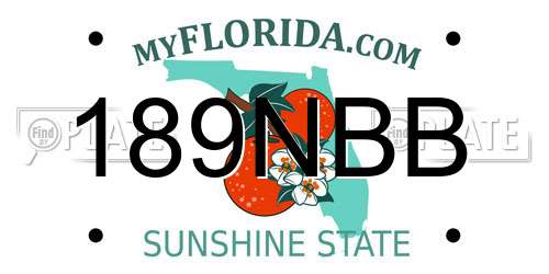 189NBB Florida License Plate