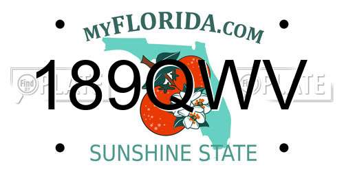 189QWV Florida License Plate