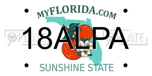 18ALPA Florida License Plate