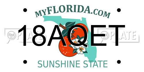 18AQET Florida License Plate