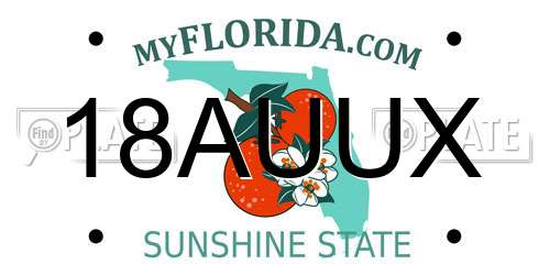 18AUUX Florida License Plate