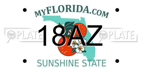 18AZ Florida License Plate