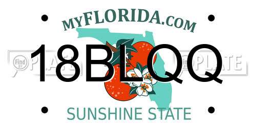 18BLQQ Florida License Plate