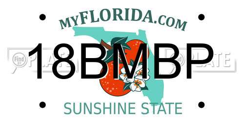 18BMBP Florida License Plate