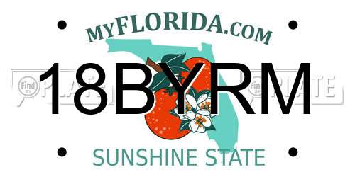 18BYRM Florida License Plate
