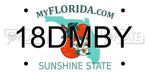 18DMBY Florida License Plate