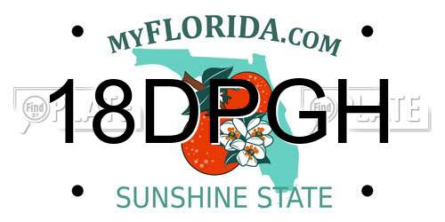 18DPGH Florida License Plate