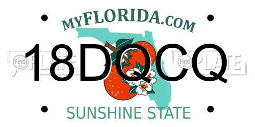 18DQCQ Florida License Plate