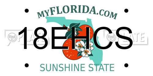 18EHCS Florida License Plate